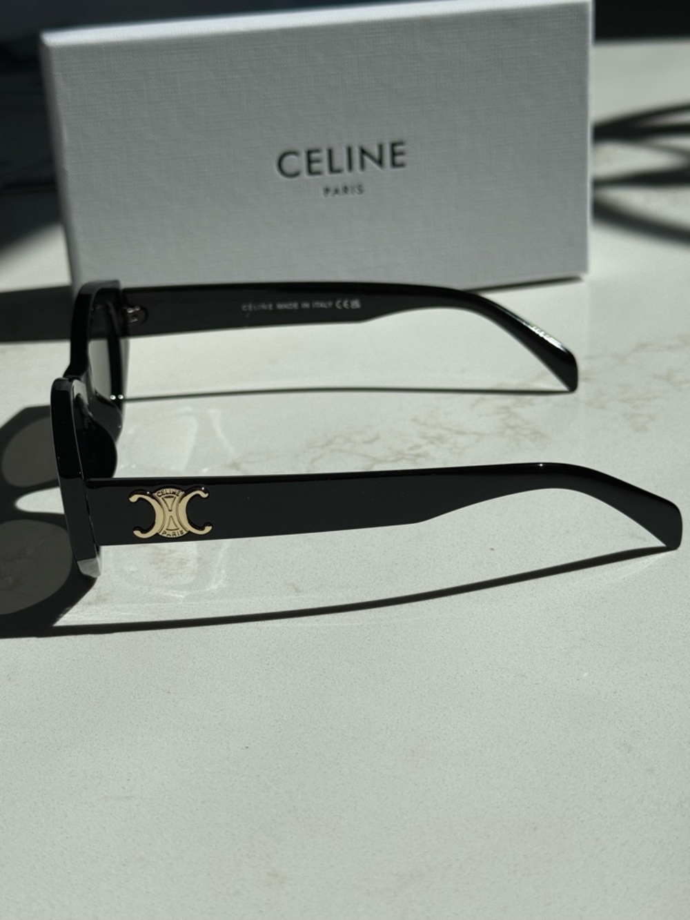 Black Celine Triomphe Sunglasses - Picture 4 of 6